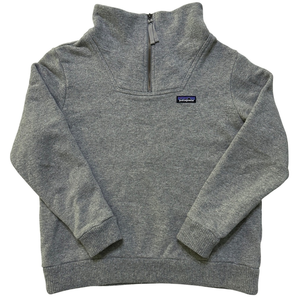 Patagonia 1/4 Zip Sweater Recycled Wool Woolie L Fleece Granola Minimalist Cabin